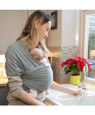 Baby Sling Wrap Carrier | 3 Positions | Newborn to 35 lbs | 95% Cotton 5% Spandex - Black - Buy Online on GoSupps.com