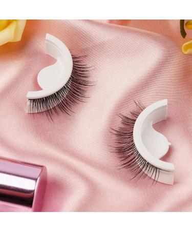 Self Adhesive Eyelashes Reusable False Eyelashes Pre Glued Eyelashes Reusable Adhesive Eyelashes Stick on Eyelashes Reusable Eyelashes Self Adhesive Lashes No Glue/Eyeliner Needed(#12) - Buy Online on GoSupps.com