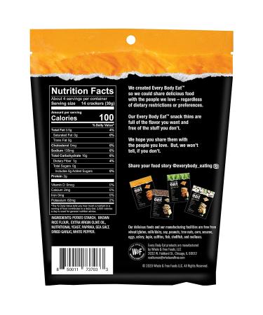 Every Body Eat Snack Thins Vegan Cheese-Less Flavor 4 oz - Pack of 2 | Gluten Free, Dairy Free - Buy Online on GoSupps.com
