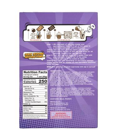 Authentic Taro Boba Bubble Tea Kit with Tapioca Straws - 9 Servings - Buy Online on GoSupps.com