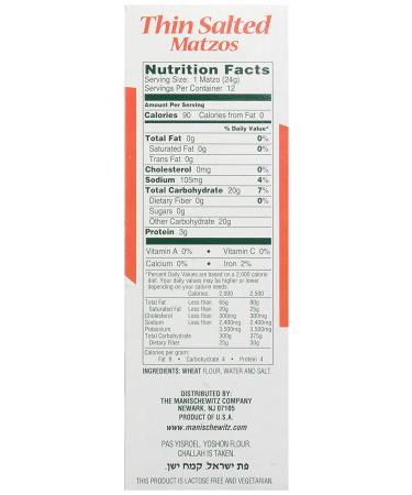 Manischewitz Matzos Thin Salted 10 oz - Traditional Passover Crackers - Buy Online on GoSupps.com