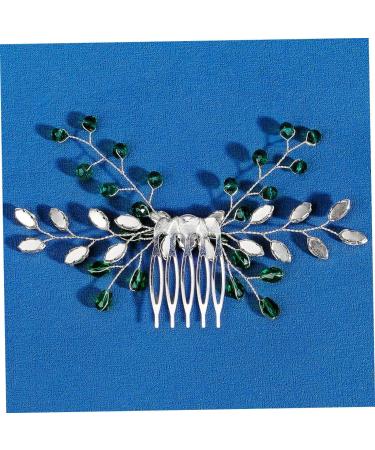 DOITOOL Hair Accessories for Women Rhinestone for Hair Rhinestone Hair Side Comb Updo Hair Accessories Wedding Headpiece for Bride Green Hair Accessories Women's Wild Hair Comb Crystal - Buy Online on GoSupps.com