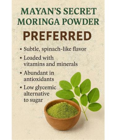 Mayan's Secret - Pure Moringa Powder Organic 12oz Superfood for Energy & Immunity | Non-GMO Vegan Gluten-Free 12 Ounce (Pack of 1) - Buy Online on GoSupps.com