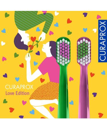 Curaprox CS 5460 Ultra-Soft Toothbrush Set Special Edition Love 2023 - 2 Pack - Buy Online on GoSupps.com