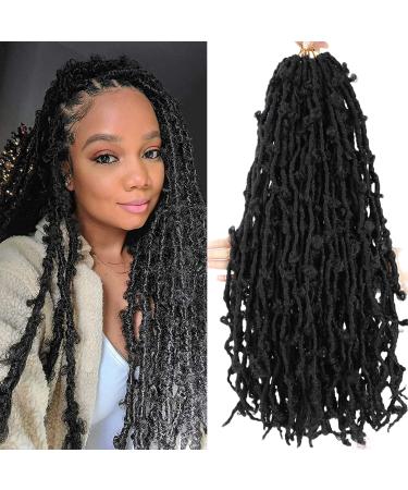 Butterfly Locs Crochet Hair 24 Inch 6Packs Pre Looped Distressed ButterflyLocs Crochet Braids Soft Messy Butterfly Locs Crochet Hair Distressed Locs Hair Extensions (24Inch(Pack of 6), 1B) 24 Inch (Pack of 6) 1B