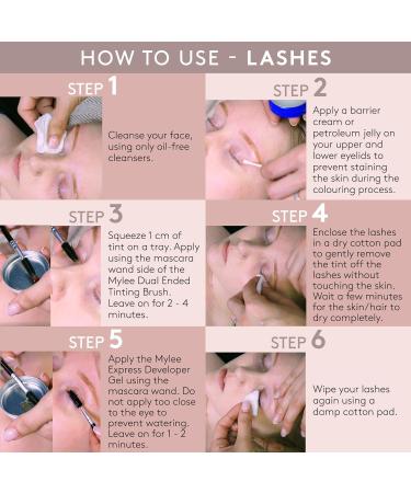 Mylee Express Lash & Brow Kit 2 in 1 Tint + Developer Gel - Dark Brown - Buy Online on GoSupps.com