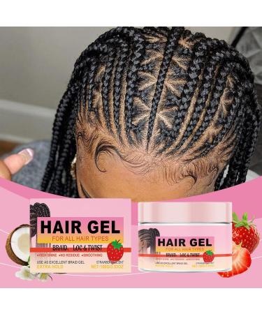 Curly Hair Gel Hair Braiding Gel Edge Control Braid Styling Gel for Curly Frizzy Kinky and Flyaway Hair Extra Hold For Braiding Twisting Smooth Edges (100g 1PC) - Buy Online on GoSupps.com