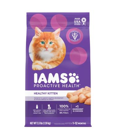 IAMS PROACTIVE HEALTH Kitten Dry Cat Food Chicken Recipe Dry Food 3.5 Pound (Pack of 1)