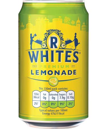 R Whites Lemonade 330ml (Pack of 24) Lemon 7.92 l (Pack of 1) - Buy Online on GoSupps.com