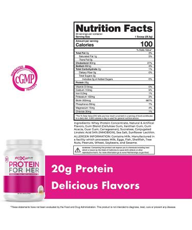 FoxyFit Vanilla Cupcake Whey Protein Powder with CLA and Biotin - 1.85 lbs - Buy Online on GoSupps.com