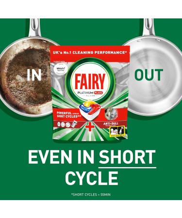 Fairy Platinum Plus Dishwasher Tablets - 42 Bulk Lemon Tablets with Anti-Dull Tech & Rinse Aid - Buy Online on GoSupps.com