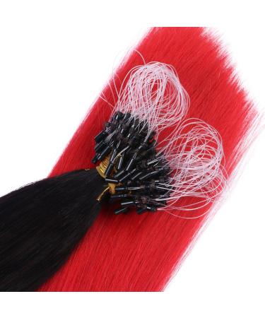 Buy #1b/Red Ombre Micro-Ring Hair Extensions - 50cm 150 Strands 100% Remy Real Hair Easy to Use | Professional Quality - Buy Online on GoSupps.com