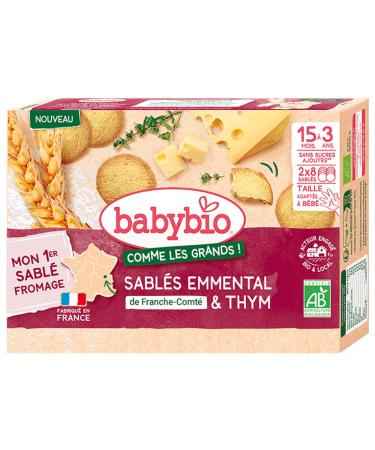 Baby Bio Sabl Emmental de Franche-Comt & thym 1 unit (Lot de 1) Sabl s Emmental