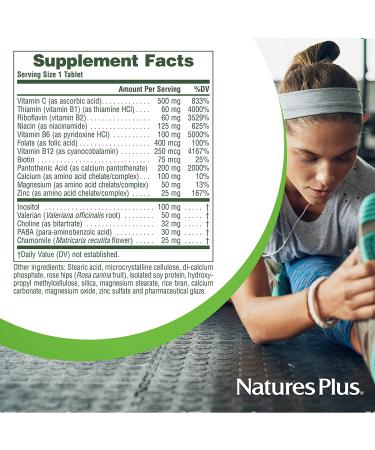 Nature's Plus Mega-Stress Complex 90 Tablets - Stress Relief Formula - Buy Online on GoSupps.com
