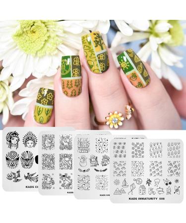 KADS Nail Stamping Plates Set - Floral Animal & Chinese Style Nail Art Stencils for Stunning Manicures - International Shipping Available - Buy Online on GoSupps.com