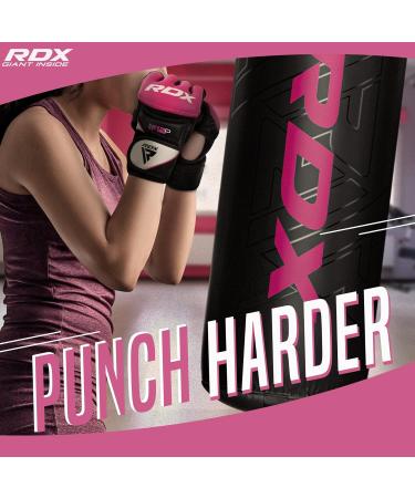 RDX Women's MMA Gloves - Maya Hide Leather Sparring & Kickboxing Training Gloves - Professional Punching Bag & Muay Thai Gloves - Reusable Pink - Buy Online on GoSupps.com