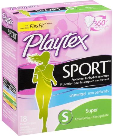 Playtex Sport Super Unscented Plastic Tampons - Buy Online on GoSupps.com