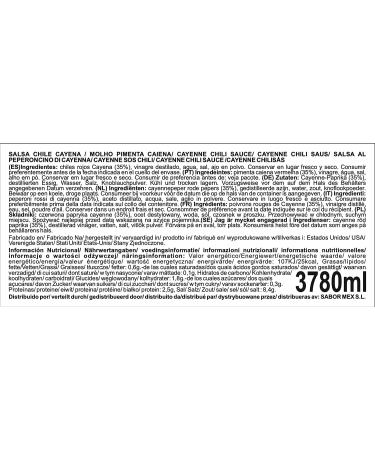SABORMEX Frank's RedHot Original Cayenne Pepper Sauce Hot Cayenne Pepper Sauce 3800ml - Buy Online on GoSupps.com