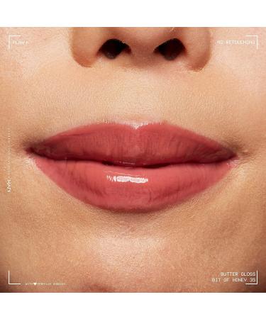 Nyx Professional Makeup Butter Gloss - Bit of Honey 0.27 Fl Oz (Peach Nude) | Non-Sticky Lip Gloss - Buy Online on GoSupps.com