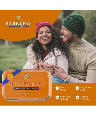 Barkleys Pepper & Peach Gourmet Mints 50g - Premium International Shipping - Unique Flavors for Connoisseurs - Buy Online on GoSupps.com