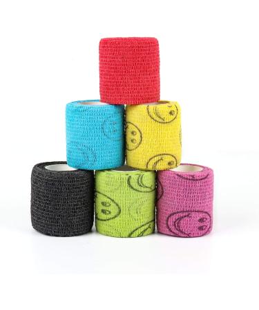 Adhesive Stretch Athletic Tape - Sticky Bandage for Weightlifting & Powerlifting | 5cm 6 Rolls 6 Colors - Buy Online Now - Buy Online on GoSupps.com