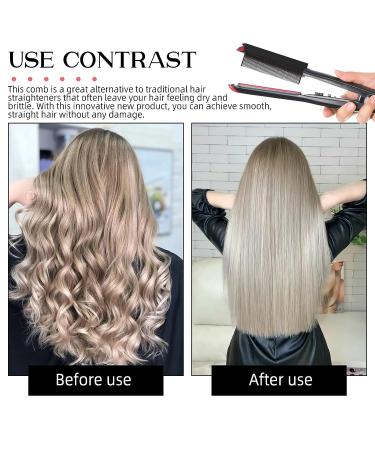 Barber Straightening Comb Attachment - Women's Hair Styling Tool for Flat Irons - V Type, Washable, Compact - Ideal for Home or Salon Use (Black) - Buy Online on GoSupps.com