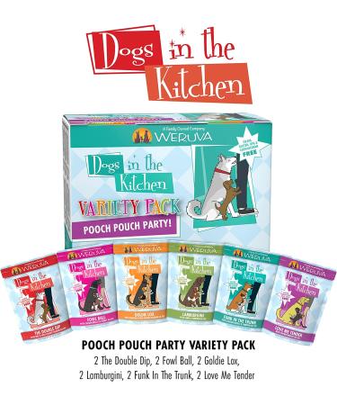 Weruva Dogs in the Kitchen Grain-Free Wet Dog Food Pouches Variety Pack - 12x2.8oz - Buy Online on GoSupps.com