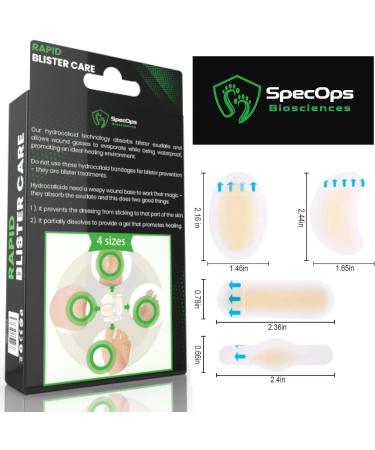 World Champion Endurance Athlete's Choice: 16 Hydrocolloid Rapid Care Blister Bandages for Faster Healing - Ideal for Blisters Burns & Wounds - Buy Online on GoSupps.com