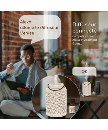 Zenar me WLAN Venice Essential Oil Diffuser - Smart Diffuser Compatible with Alexa & Google Home - Natural Ceramic Design - Buy Online on GoSupps.com
