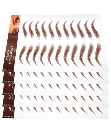 Gatuida 5 Autocollants pour Sourcils Marron R alistes Stickers Transfert pour Maquillage Sourcils Effet Naturel et Sculptant Faciles Poser pour Mise Rapide