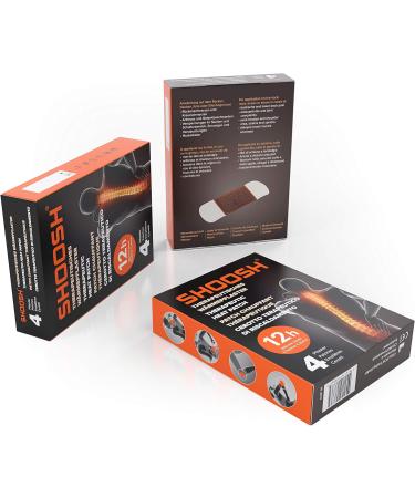 Shoosh Heat Pavement Plasters - Instant Pain Relief - 4 Pack | International Shipping Available - Buy Online on GoSupps.com