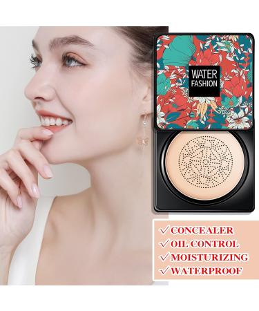 Air Cushion CC Cream Mushroom Head Foundation BB Cream Foundation Makeup Moisturizing CC Cream Liquid Foundation Lasting Matte Concealer Foundation Even Skin Tone Suitable for All Skin(Ivory) Difu B - Buy Online on GoSupps.com