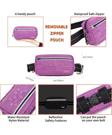 TUDEC Dogs Jogging Line with Belly Belt | Elastic Reflective Leash for Large & Medium Dogs | Free-Haired Jogging Dog Leash with Feces Bag Dispenser (Light Purple) - Buy Online on GoSupps.com