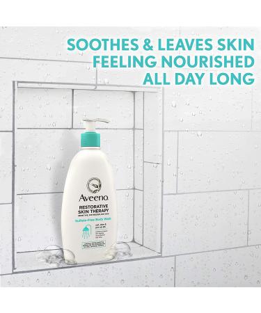 Aveeno Restorative Skin Therapy Body Wash - Sulfate-Free, 18 fl oz - Buy Online on GoSupps.com