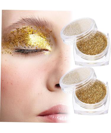 TOVINANNA 2pcs Loose Pigment Eyeshadow Eye Shadow Glitter Eyeshadow Make up Highlighter 1 count (Pack of 1) Golden - Buy Online on GoSupps.com