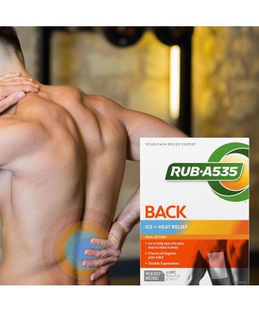RUB A535 Back Ice to Heat Relief Dual Action Patches 4 Count - Buy Online on GoSupps.com