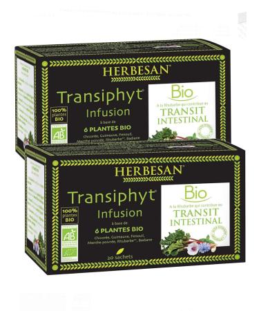 Herbesan Transiphyt Organic Herbal Tea – Infusion – Pack of 2 Boxes of 20 Bags (2)