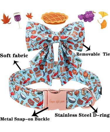 Unique Style Paws Fly Dog Collar - Comfortable Adjustable Cotton Collar for Girls' Dogs - XS Size (20.3-30.5 cm) - Perfect for Turkey Parties - Buy Online on GoSupps.com