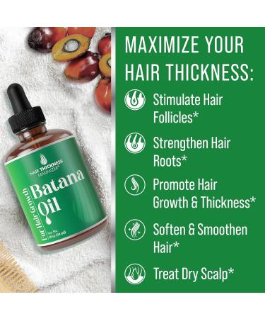 Batana Oil for Hair Growth - Jamaican Black Castor & Pumpkin Seed Oil | Vegan Strengthening & Moisturizing Serum for Men & Women | Scalp Treatment for Weak Dry Hair - 1oz - Buy Online on GoSupps.com