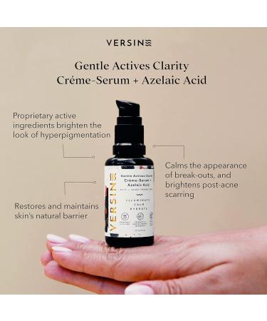 Versine Gentle Actives Serum for Acne Prone Skin | Pregnancy Safe with Azelaic Acid & Vitamins | Anti-Aging & Brightening Moisturizer | 1 Fl Oz - Buy Online on GoSupps.com