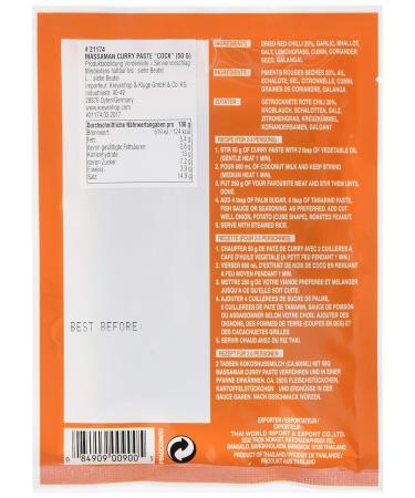 Cock Curry Paste Matsaman - Authentic Thai Cooking Mild Vegan Halal & Gluten-Free (1 x 50g) | International Shipping - Buy Online on GoSupps.com