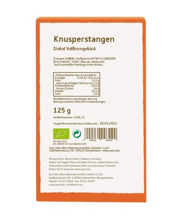 Buy Werz Spelt Crunchy Sticks - Unsweetened Wholemeal Biscuits 125g | Healthy Snacks Worldwide Shipping - Buy Online on GoSupps.com