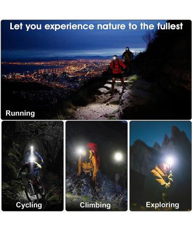 AMAKER LED Rechargeable Headlamp | 90000 Lumens | 5 Modes | Waterproof | USB Rechargeable | Adjustable for Outdoor Activities | Black - Buy Online on GoSupps.com