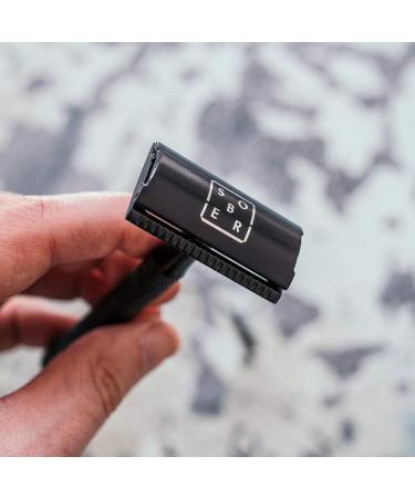 Premium Sober Safety Razor | Solingen Design | Matte Black Wet Shaving with Razor Blades - Classic Shave Experience - Buy Online on GoSupps.com