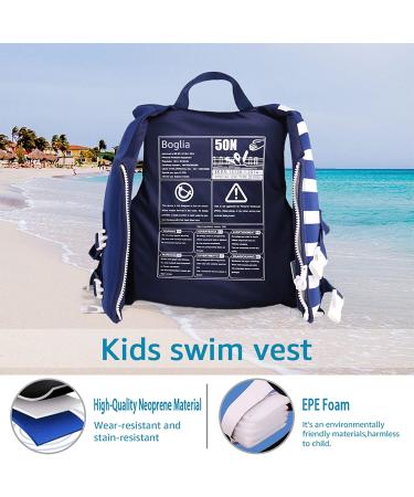 PROTAURI Kids Swim Aid Training Float Vest - Navy S (1-3 Years) - Buy Online on GoSupps.com