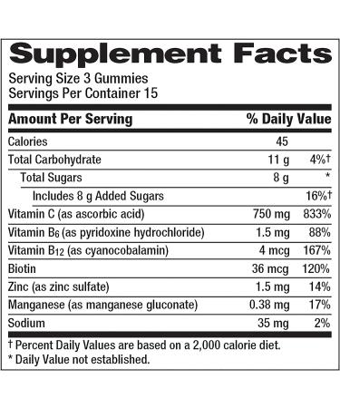 Emergen-C 750mg Vitamin C Immune Support Gummies - Gluten Free - Strawberry, Lemon & Blueberry Flavors - 45 Count Pack - Buy Online on GoSupps.com