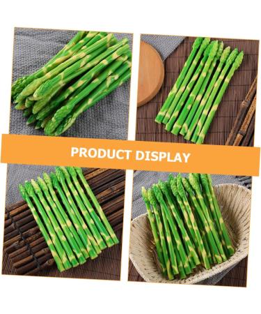 HOMSFOU 50 Pcs Simulated Asparagus Ornaments Fake Vegetables Asparagus Decor Fake Plastic Lifelike Vegetables Faux Asparagus Fern Plastic Vegetables Model Fake Food Model Sample Pvc Plant Light Greenx5pcs 19X0.9CMx5pcs - Buy Online on GoSupps.com