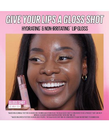 Kaja Gloss Shot Lip Gloss with Jojoba Oil - Nude Tinted Shimmer, Hydrating, Non-Sticky, Juicy Lips - Plumper Look, Milk Tea Shade - 0.14 Fl Oz - Buy Online on GoSupps.com