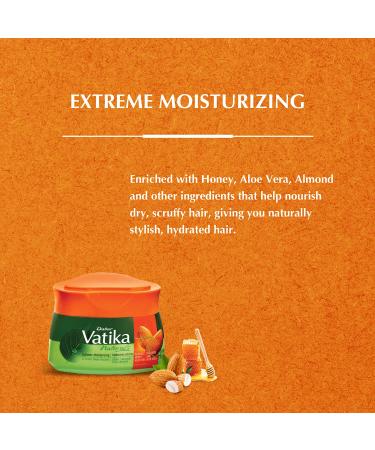 Dabur Vatika Naturals Hair Cream 210ml - Natural Moisturizing Hair Cream for All Hair Types - Scalp Hydrating Moisturizer with Almond Extracts - Buy Online on GoSupps.com