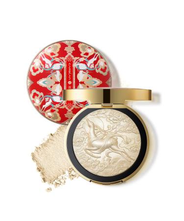 CARSLAN Deer Sculpture Highlighter Makeup Palette  Metallic Finish Face & Body Highlighter  Champagne Gold  0.3Oz